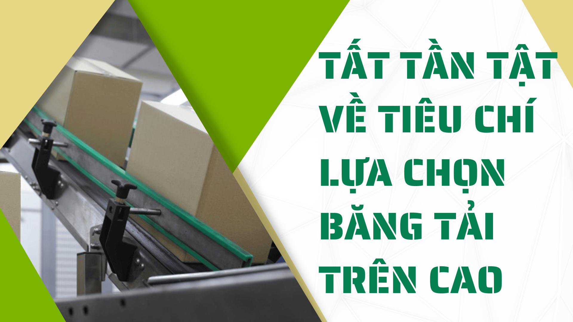 Tất tần tật về tiêu chí lựa chọn băng tải trên cao