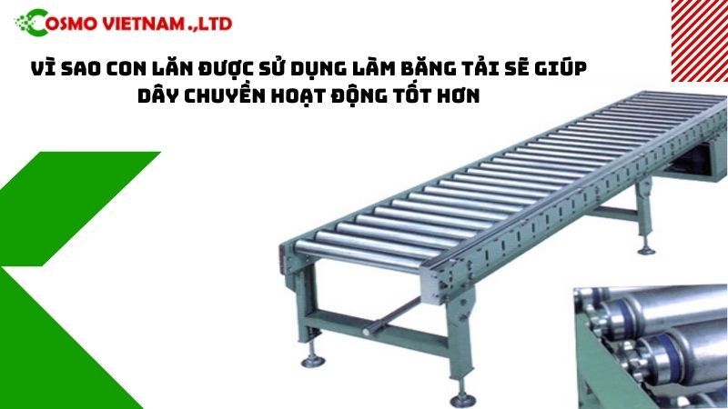 Vì sao con lăn được sử dụng làm băng tải sẽ giúp dây chuyền hoạt động tốt hơn