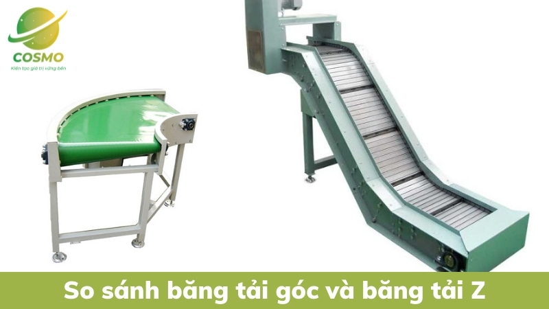 So sánh băng tải góc và băng tải Z