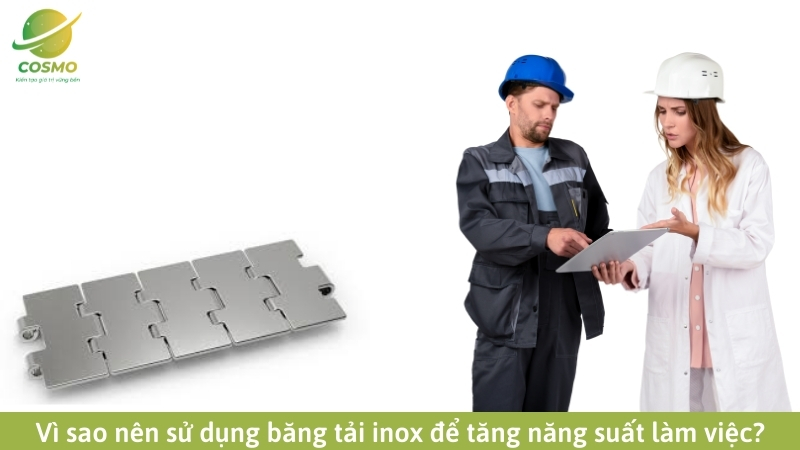 Vì sao nên sử dụng băng tải inox để tăng năng suất làm việc?