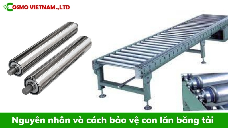 Nguyên nhân và cách bảo vệ con lăn băng tải