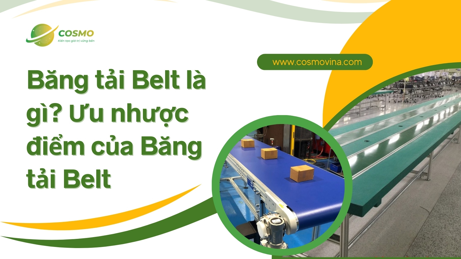 Băng tải Belt là gì? ưu nhược điểm của băng tải Belt