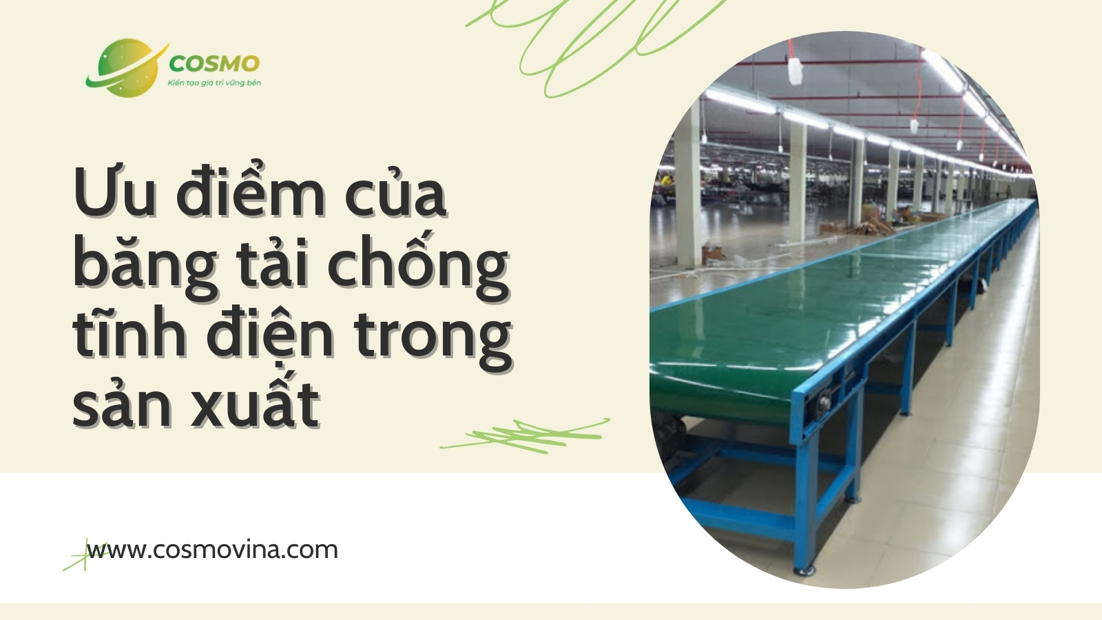 Ưu điểm của Băng tải chống tĩnh điện trong sản xuất