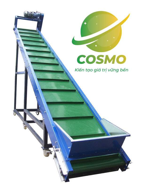 Băng tải nghiêng dán gân T