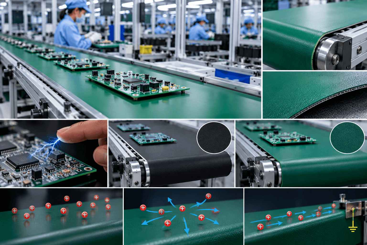Băng tải chống tĩnh điện là gì?