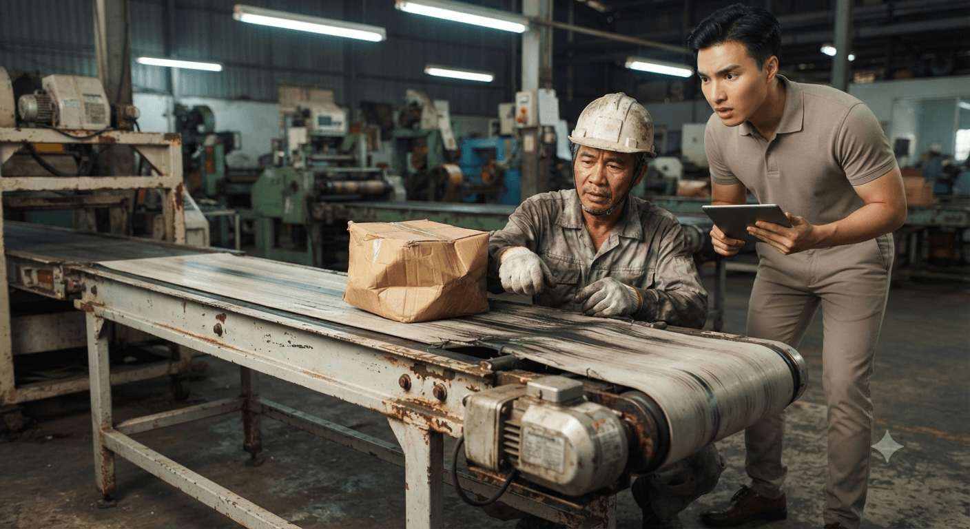 băng tải giá rẻ có độ bền không cao