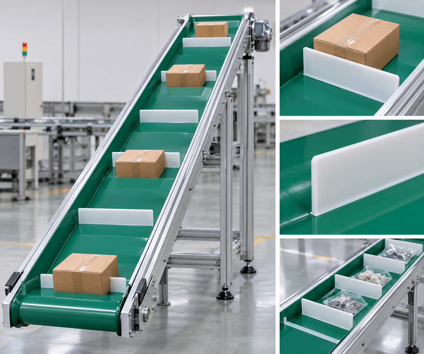 Băng tải PVC có vách ngăn là gì?