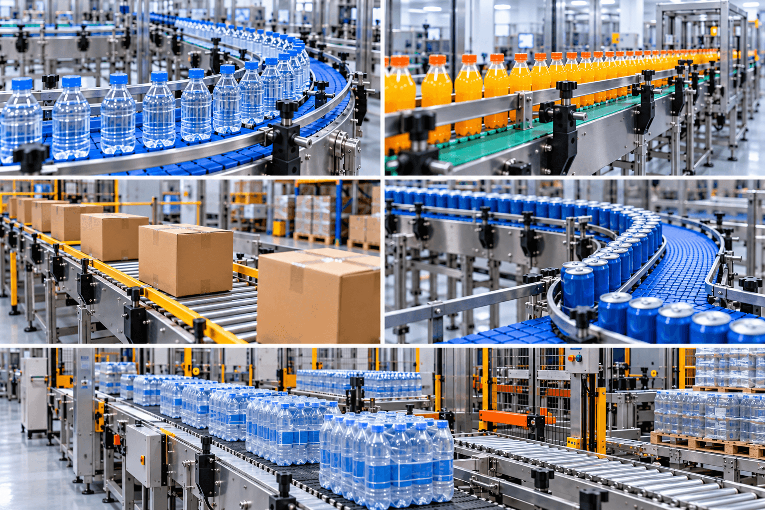 Các loại băng tải phổ biến trong ngành nước giải khát