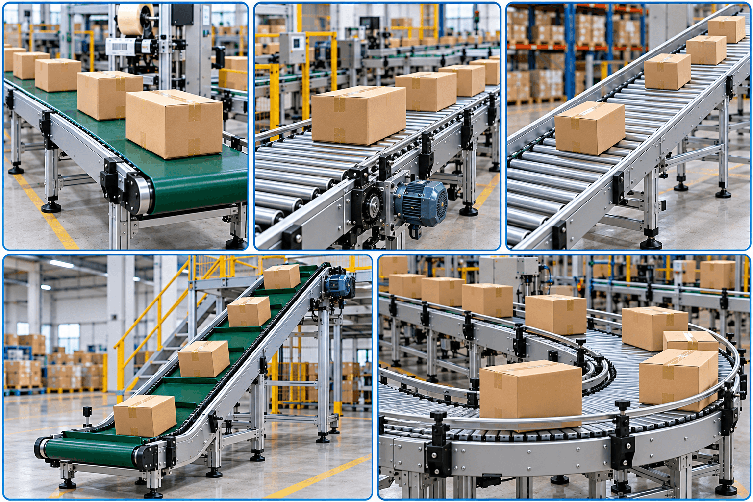 Các loại băng tải thùng carton phổ biến