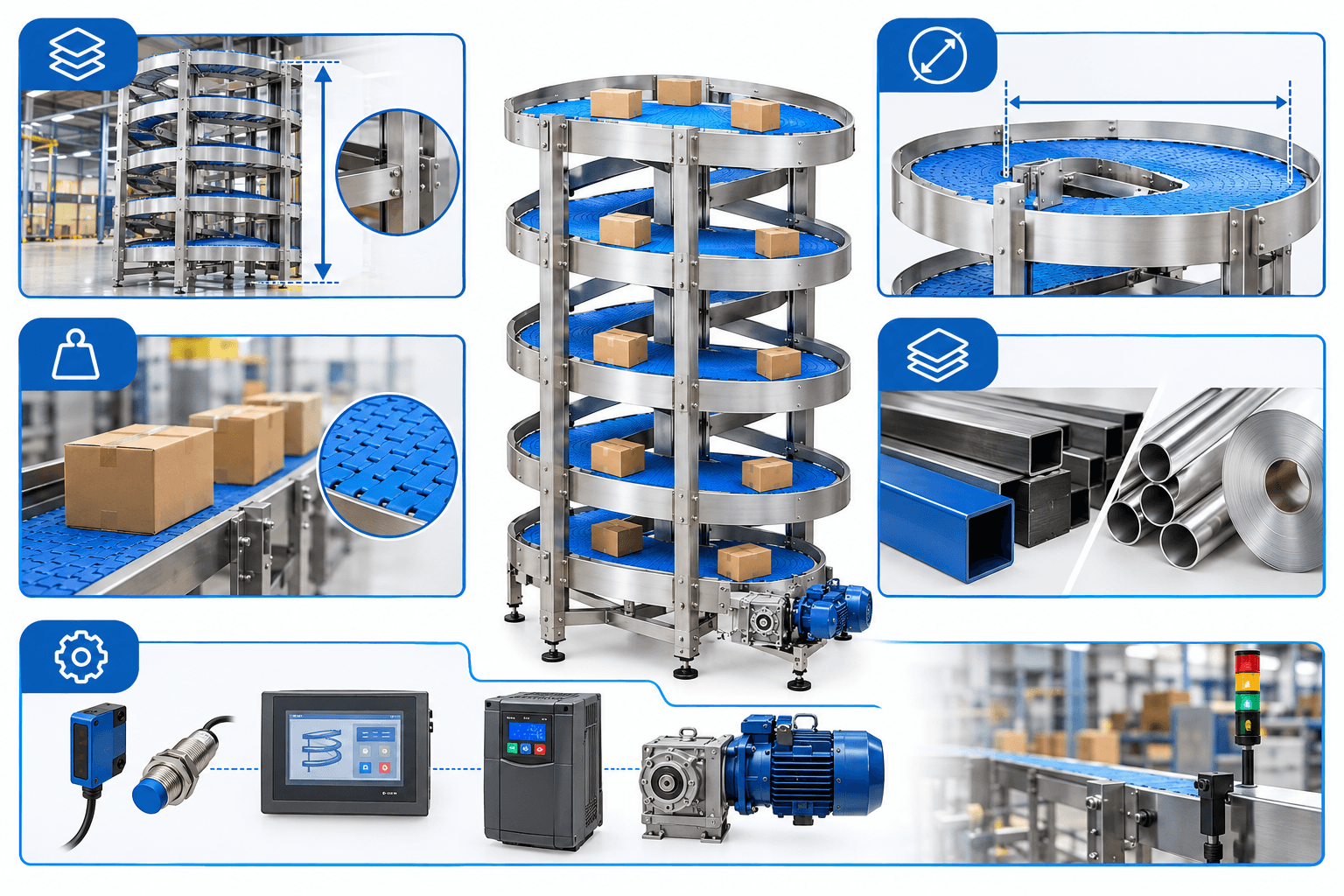 Các yếu tố ảnh hưởng đến chi phí băng tải xoắn ốc nhiều tầng