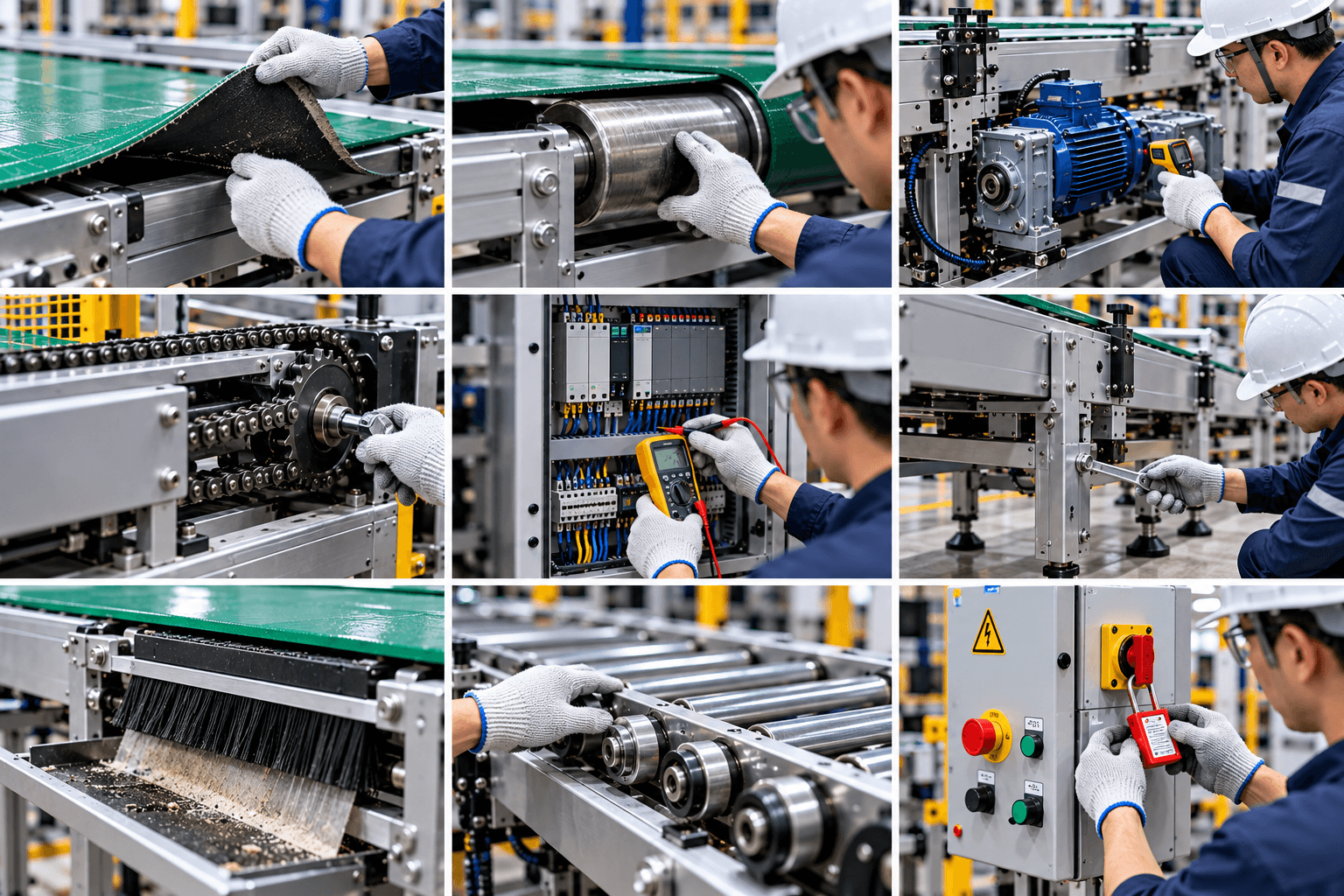 Cách kiểm tra và bảo trì các bộ phận băng tải
