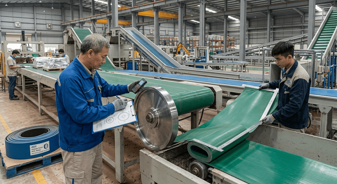 Cách chọn băng tải PVC theo kích thước