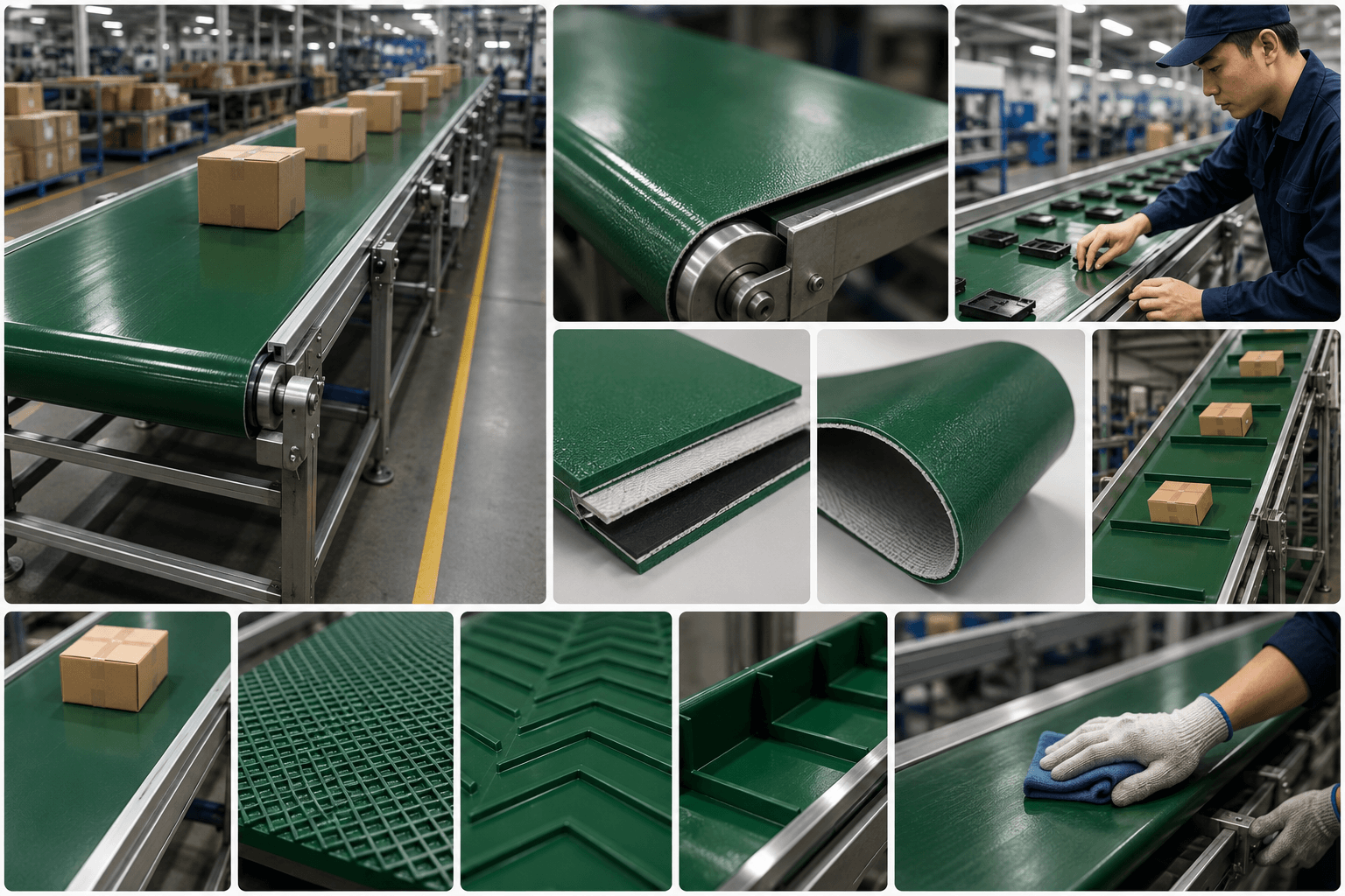 Đặc điểm của băng tải PVC xanh