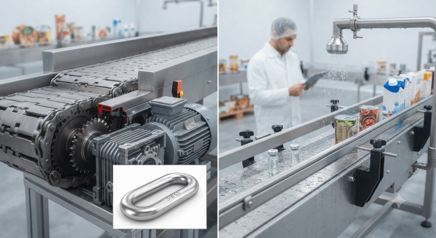 Đặc điểm của băng tải xích inox