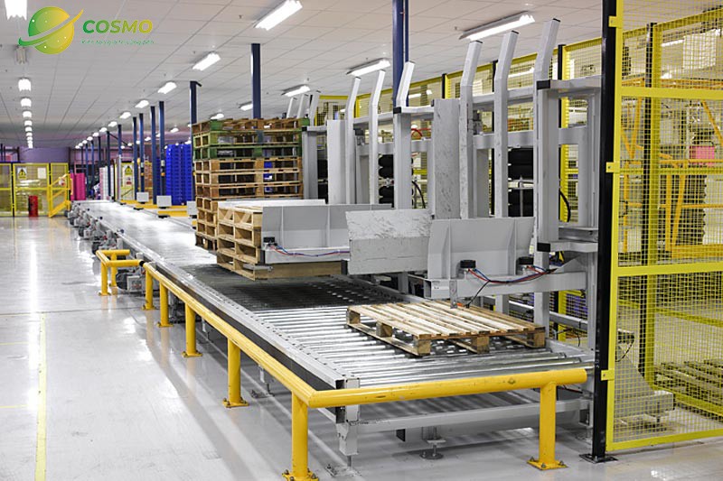 Đặc điểm của hệ thống băng tải hồi pallet