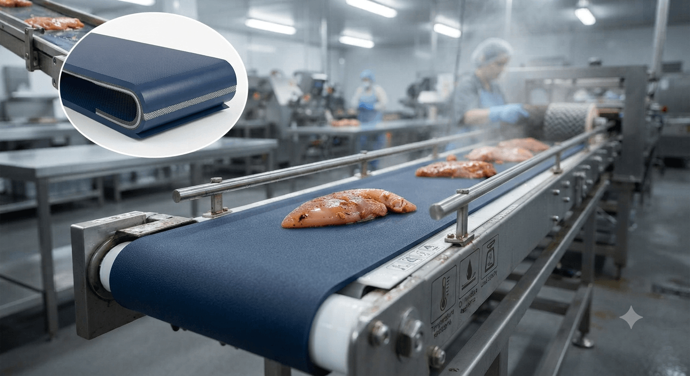 Đặc điểm vật liệu của băng tải PU chịu dầu
