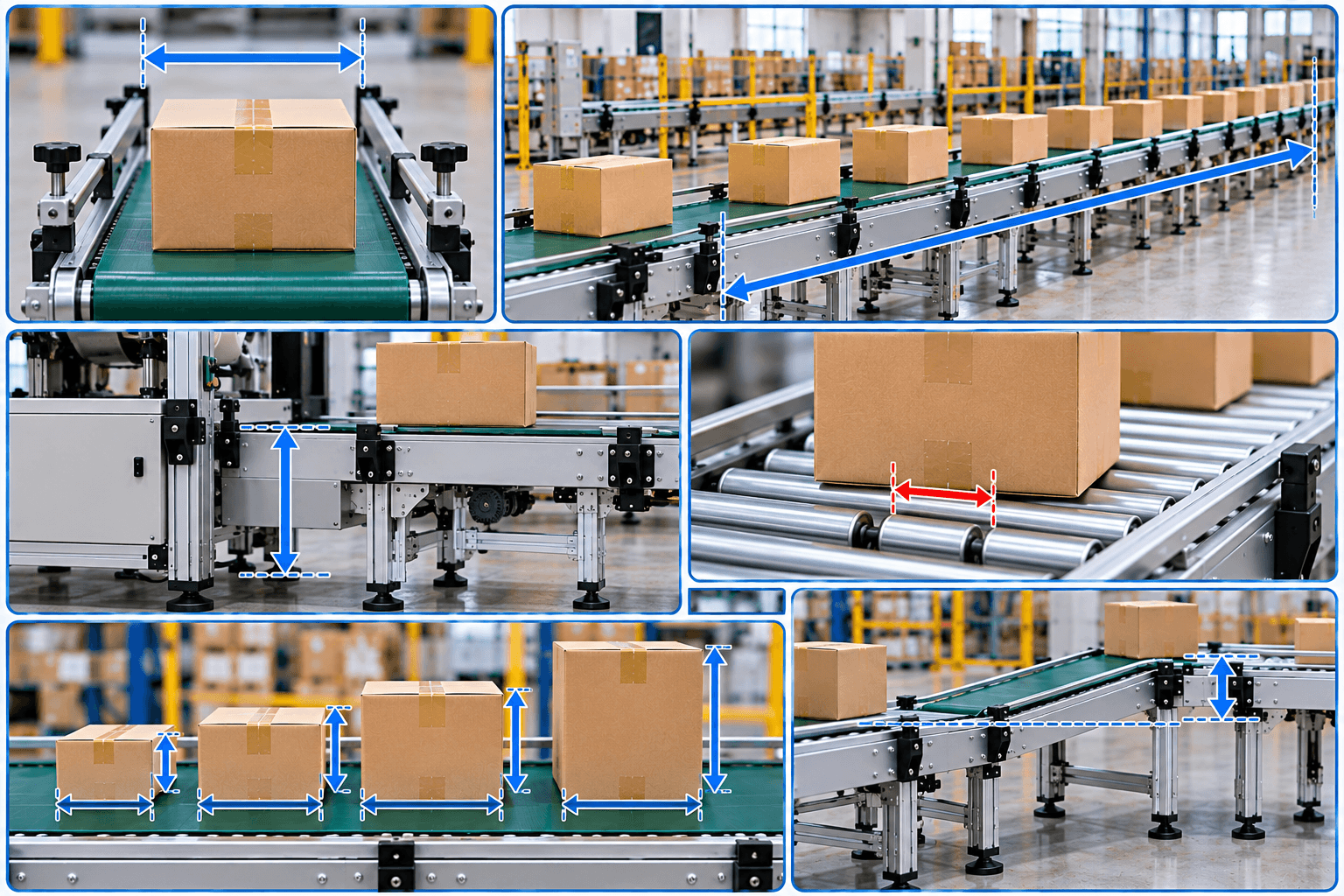 Kích thước băng tải thùng carton cần quan tâm