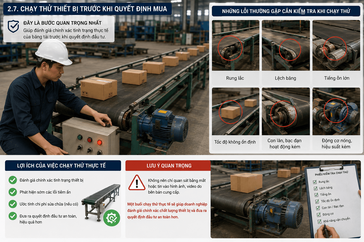 chạy thử thiết bị trước khi mua