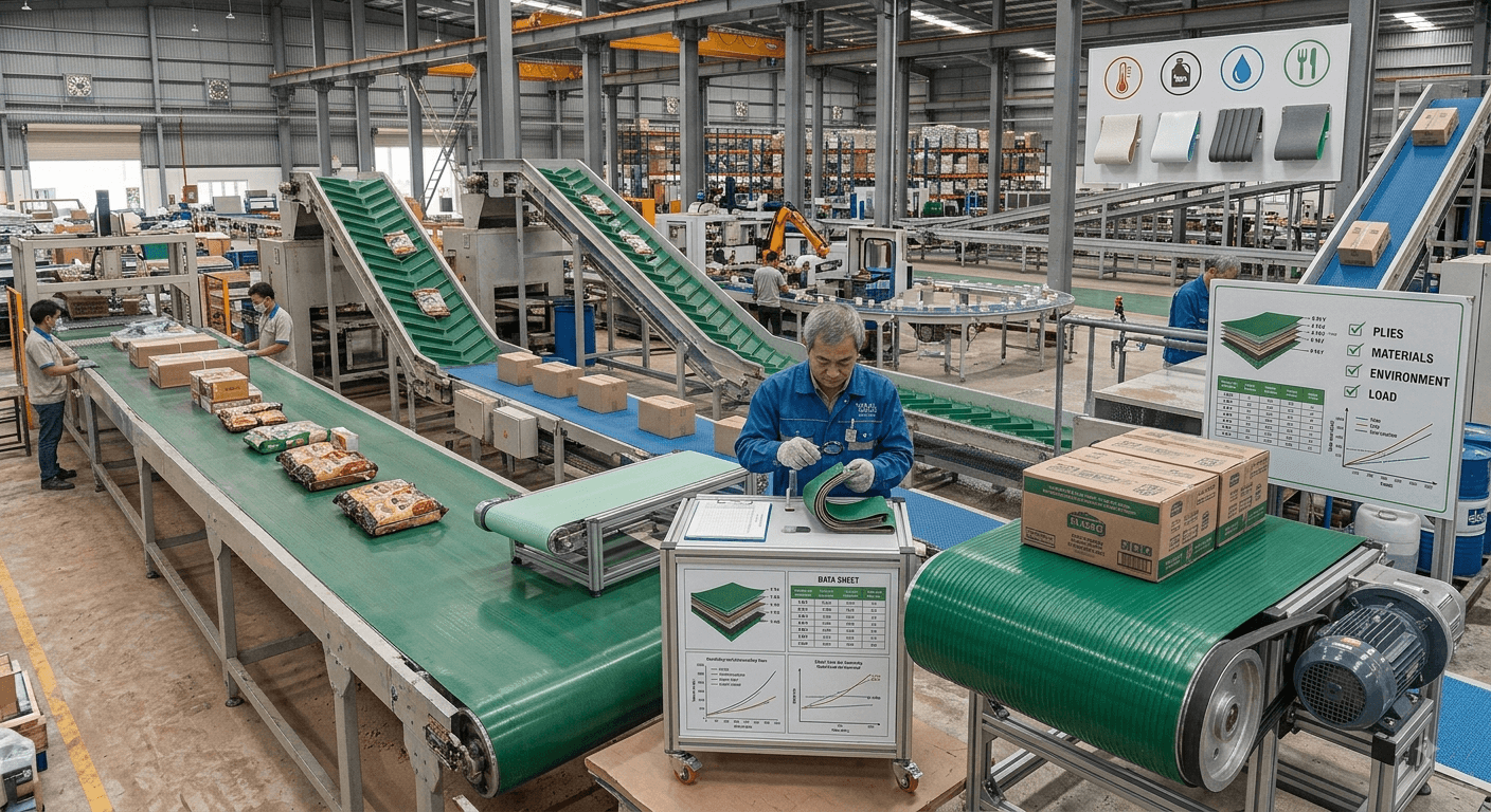 Kinh nghiệm chọn băng tải PVC để sử dụng lâu dài