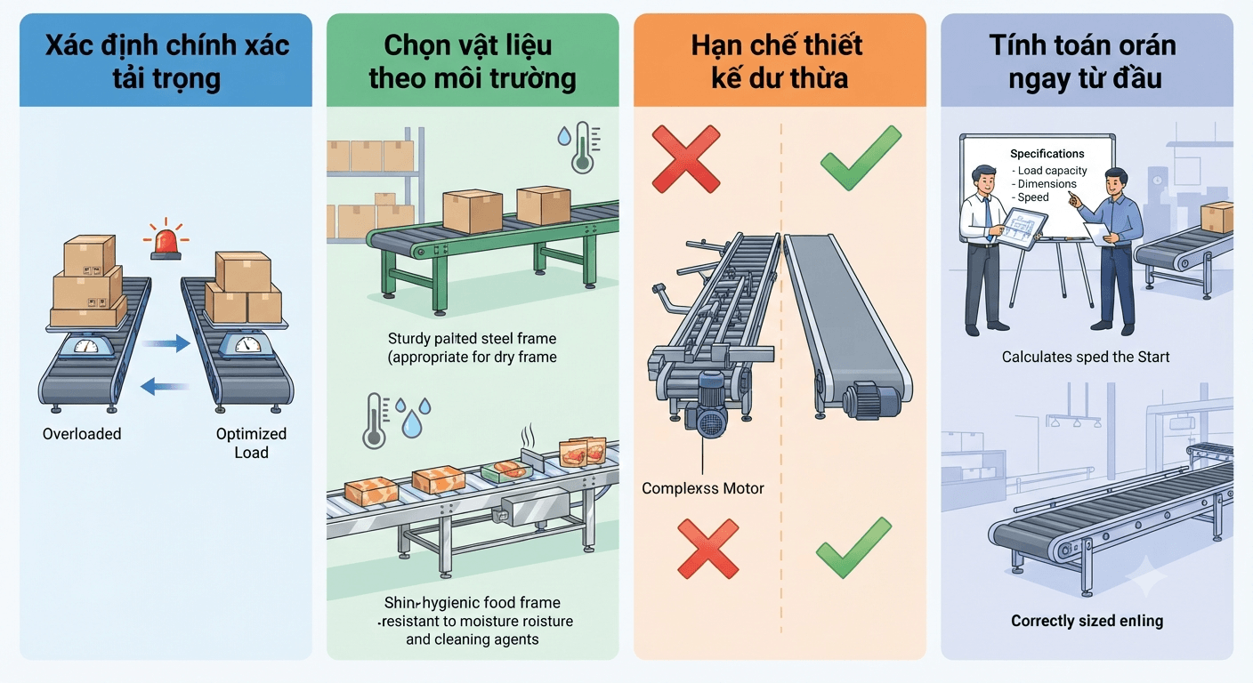  Làm thế nào để tối ưu chi phí băng tải xích?