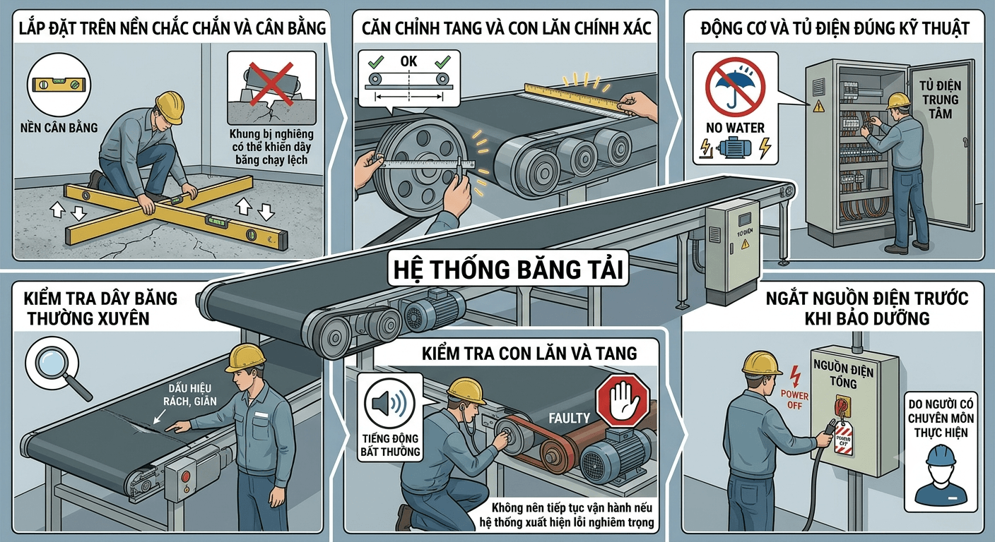 Lưu ý khi lắp đặt và vận hành