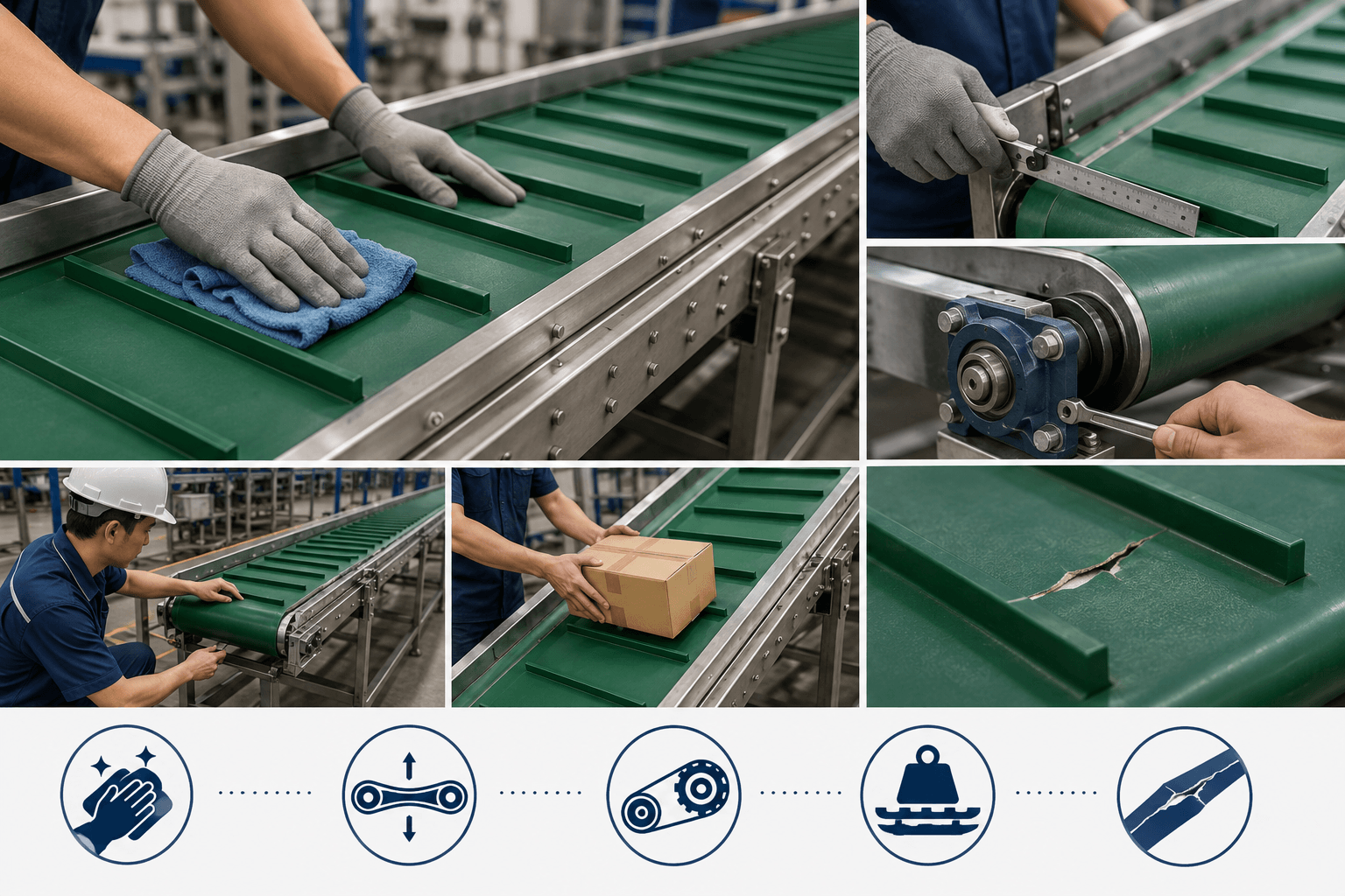 Lưu ý khi sử dụng băng tải PVC gân
