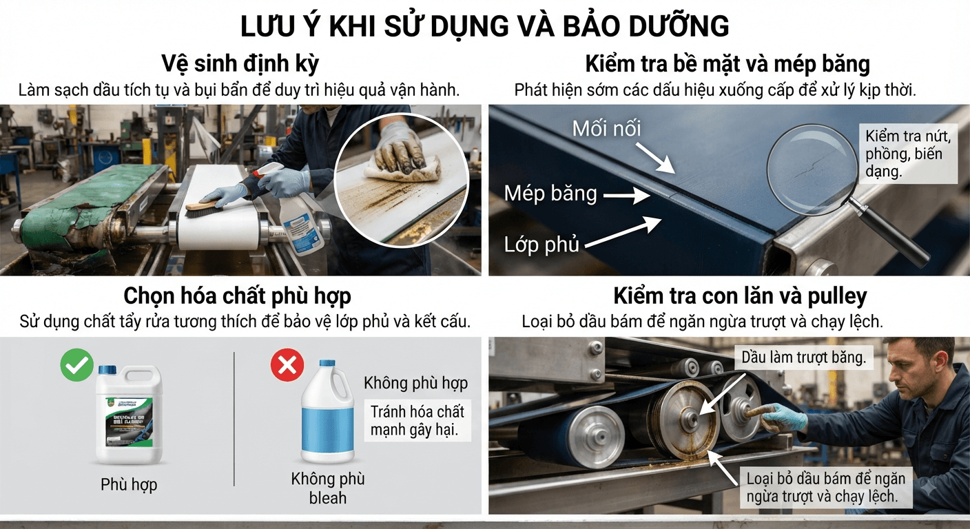 Lưu ý khi sử dụng và bảo dưỡng