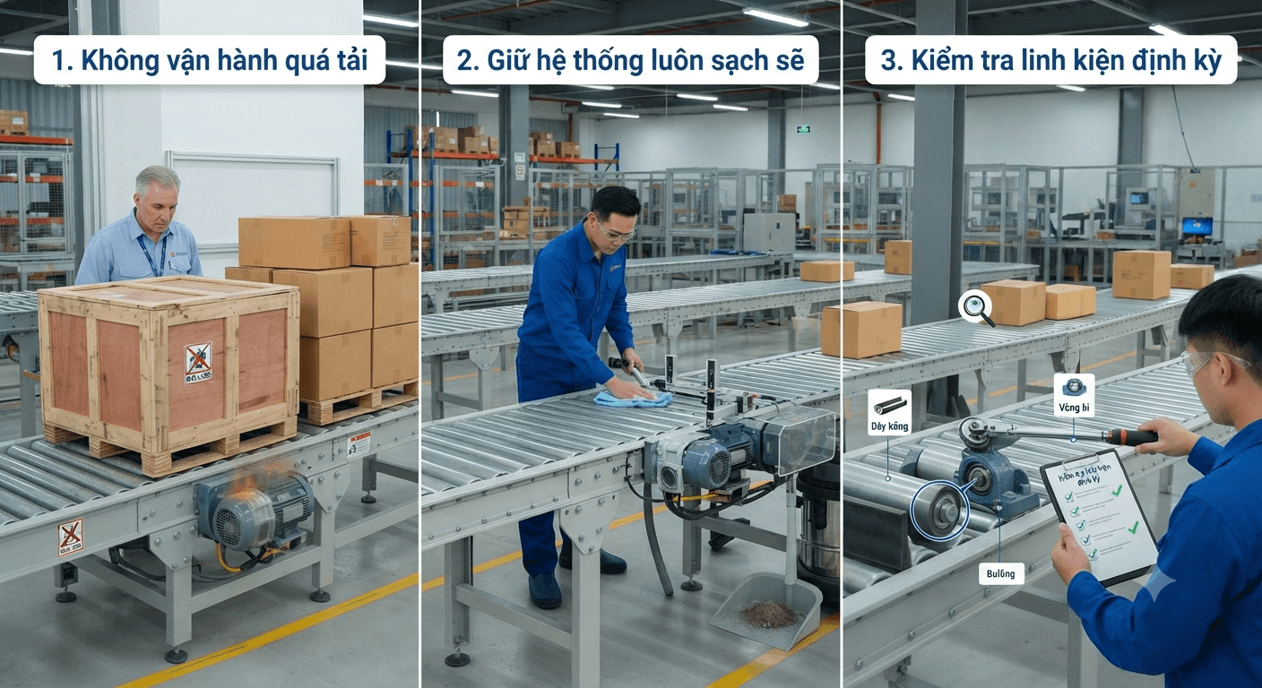 Những lưu ý giúp băng chuyền luôn vận hành hiệu quả