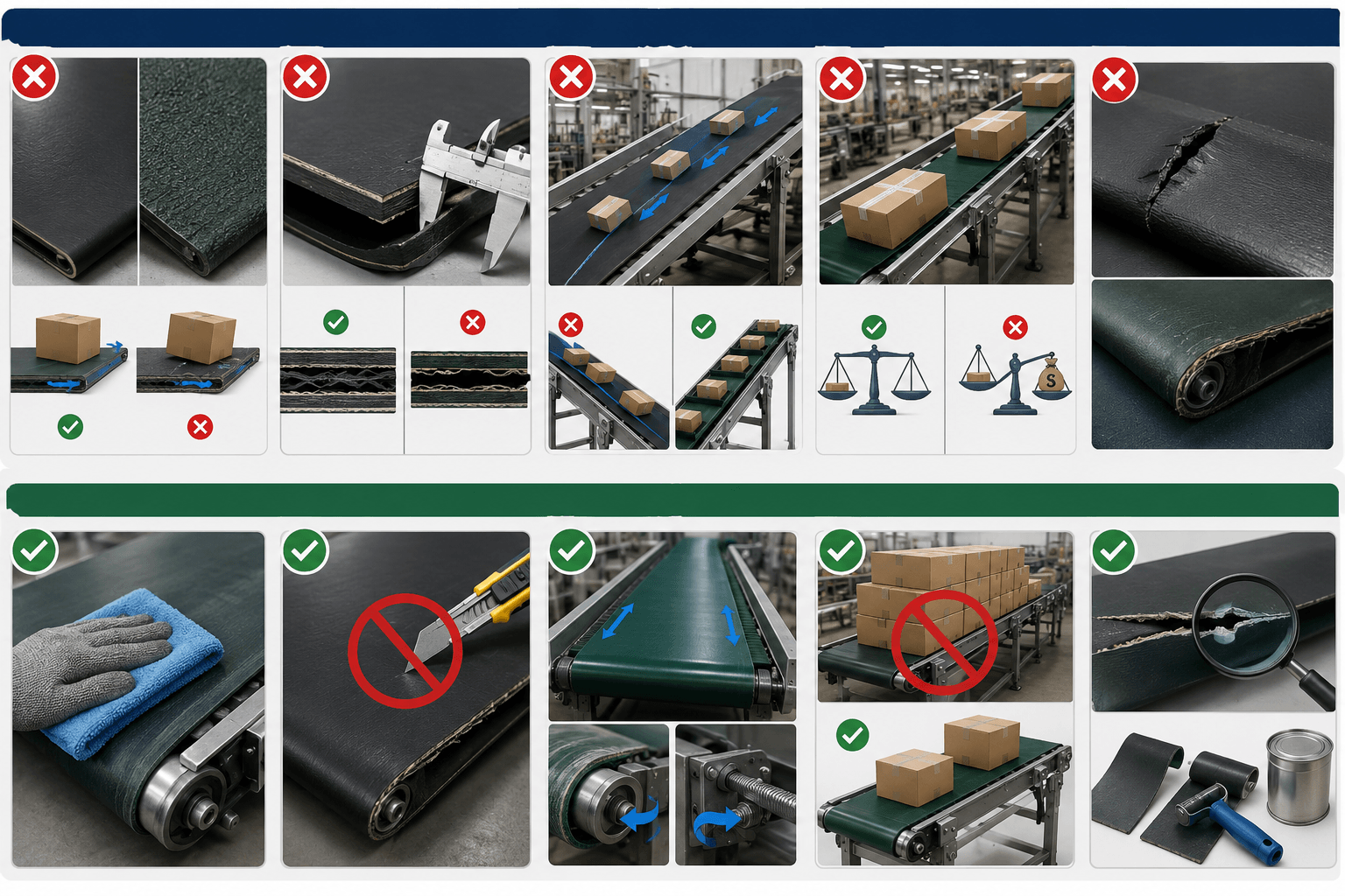 Cách bảo quản và sử dụng băng tải PVC
