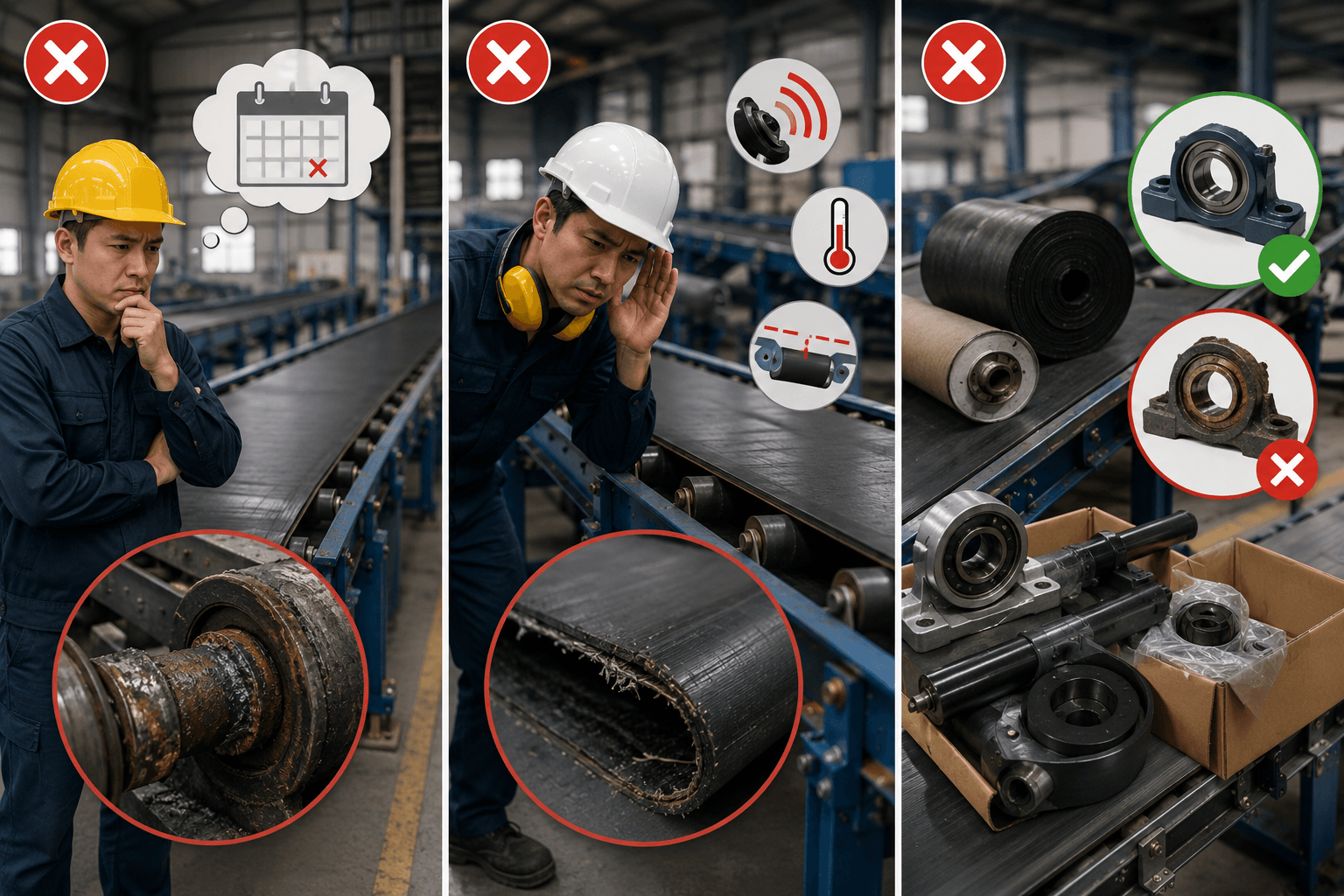 những sai lầm khiến băng tải nhanh xuống cấp
