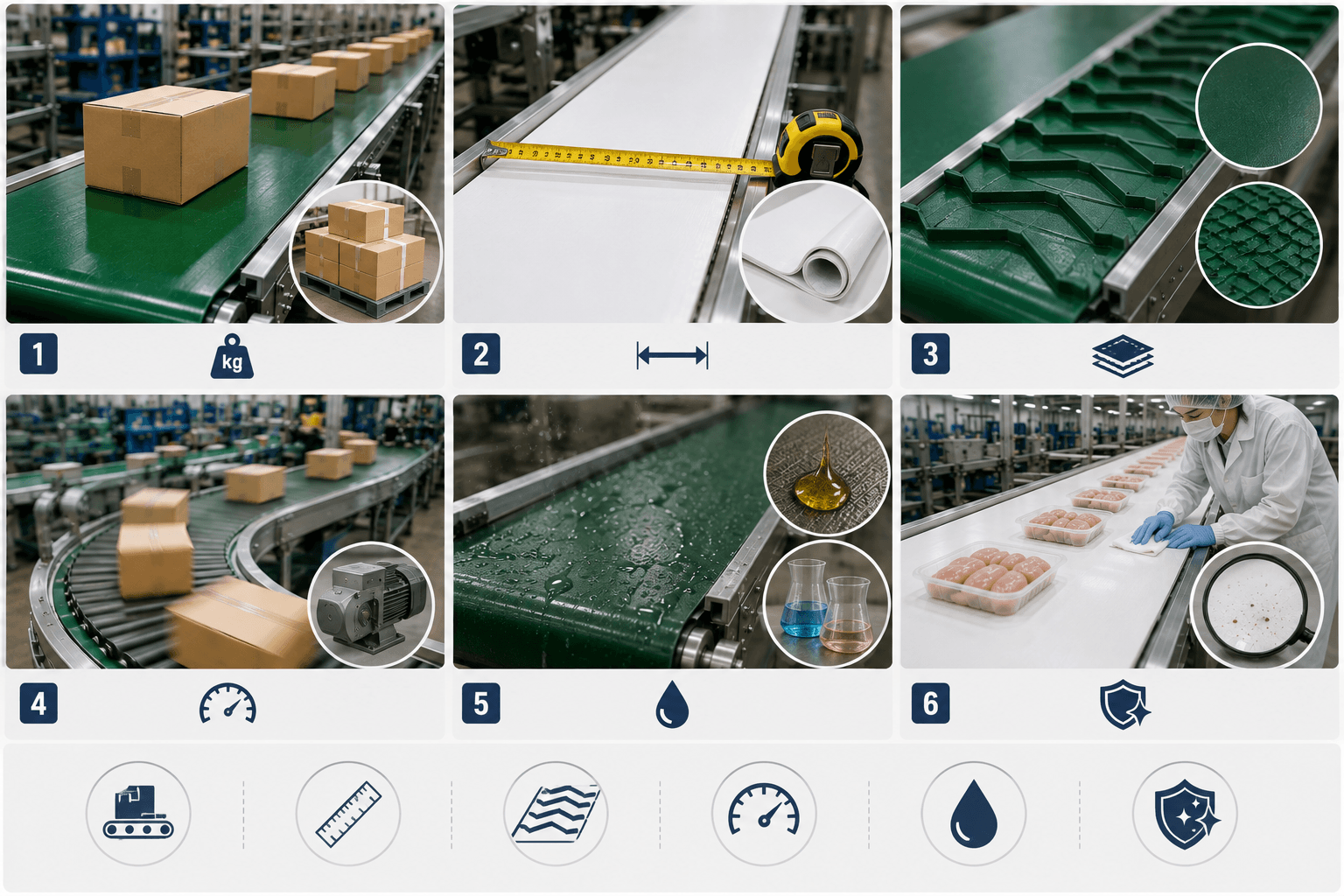 Những yếu tố cần xem xét khi chọn băng tải PVC