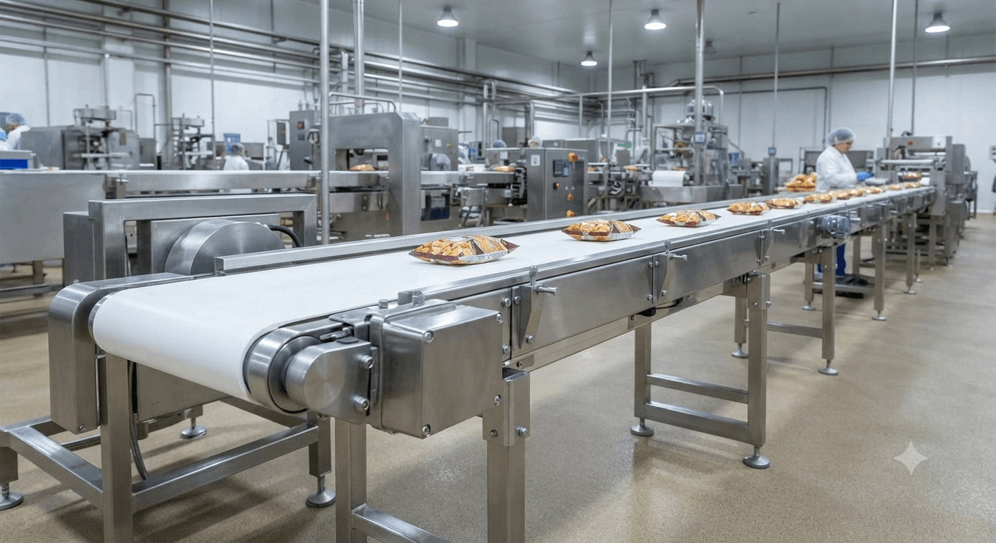 Băng tải PU khung inox là gì?