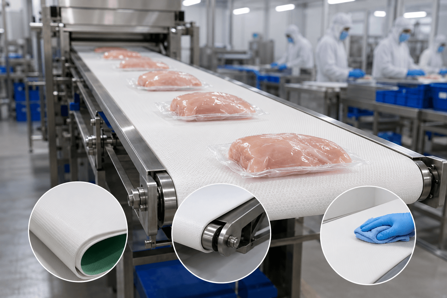 Tiêu chuẩn của băng tải PVC thực phẩm