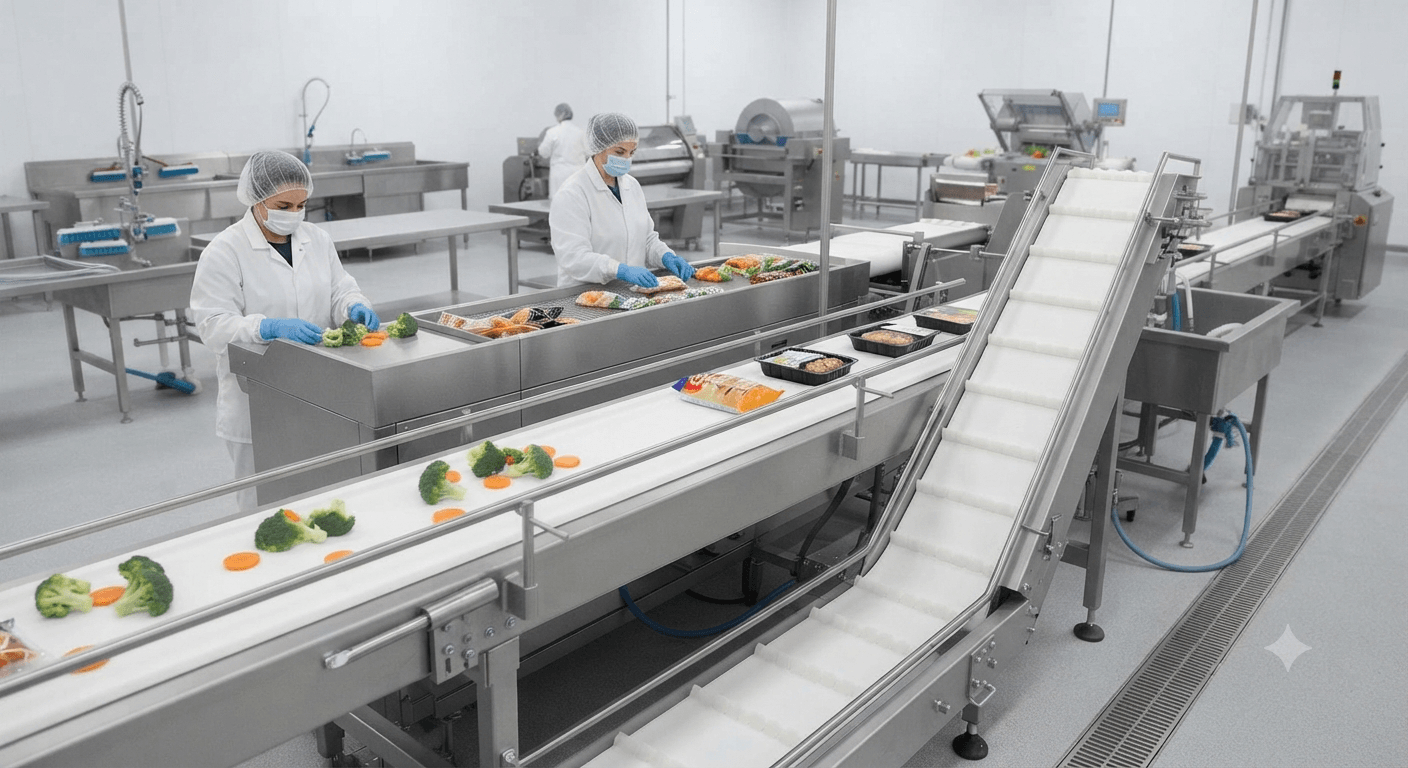 Tiêu chuẩn vệ sinh cần quan tâm khi chọn băng tải PU thực phẩm