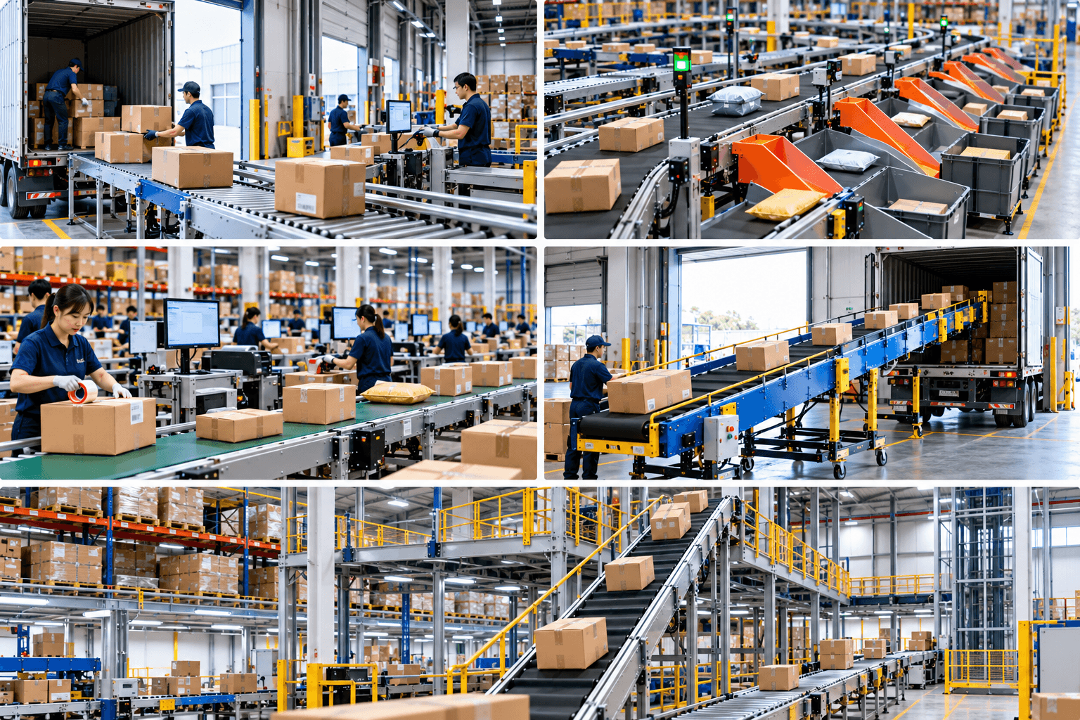 Ứng dụng của băng tải kho hàng trong logistics