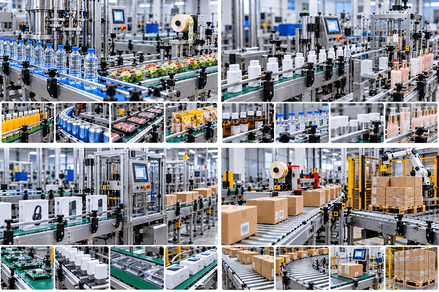 Ứng dụng của băng tải trong dây chuyền đóng gói