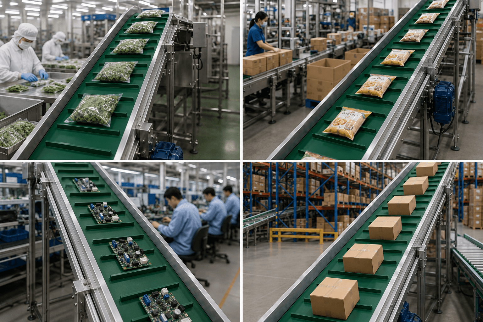 Ứng dụng của băng tải PVC gân