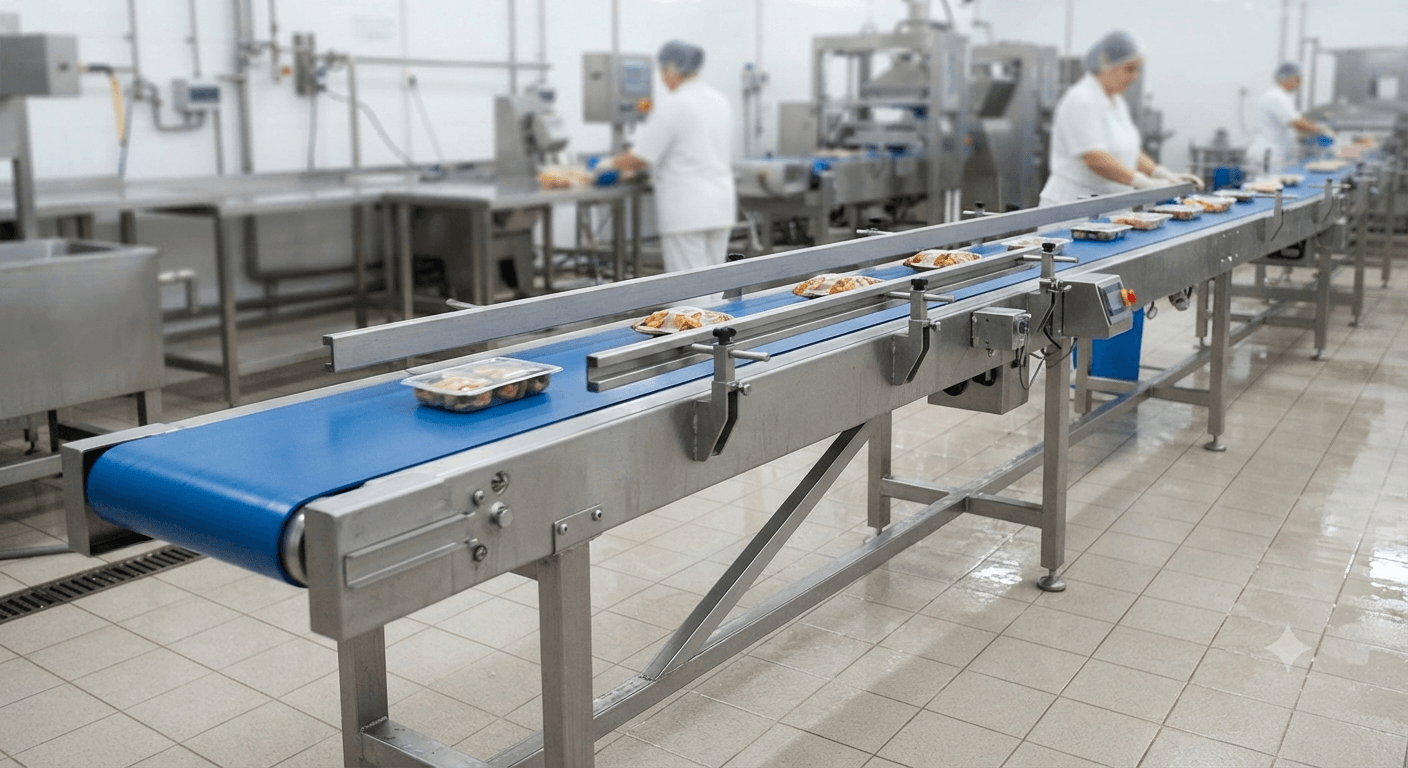 Ưu điểm của băng tải PU khung inox