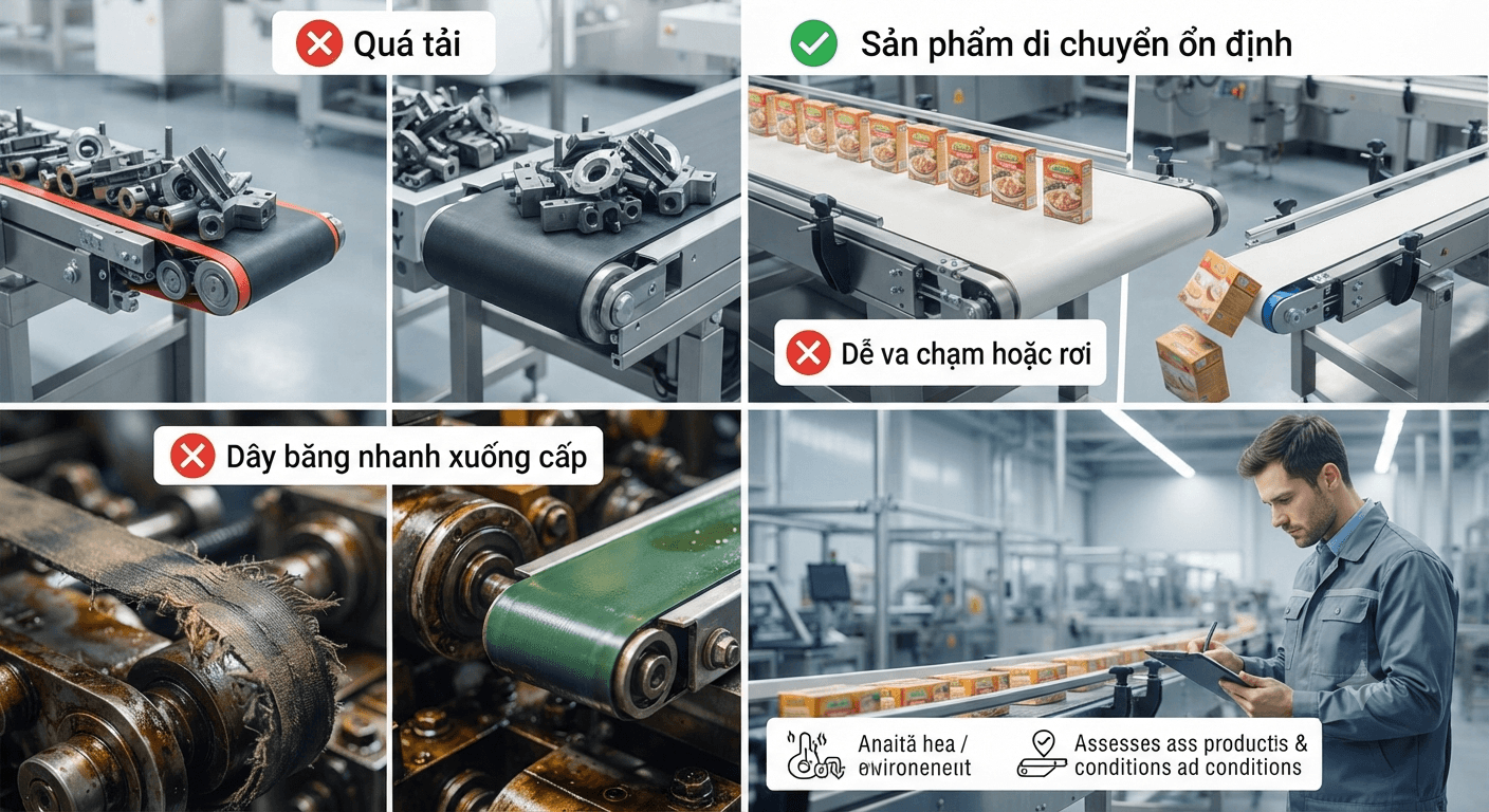 Vì sao cần chọn băng tải PU phù hợp