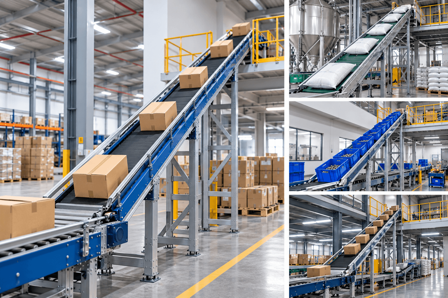 Vì sao nên sử dụng băng tải nâng hàng lên cao?