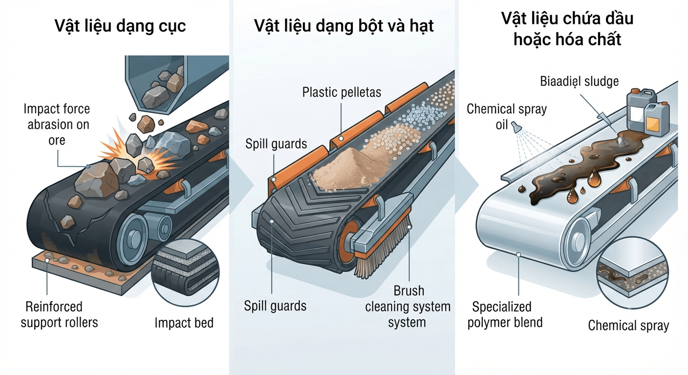 Xem xét loại vật liệu cần vận chuyển