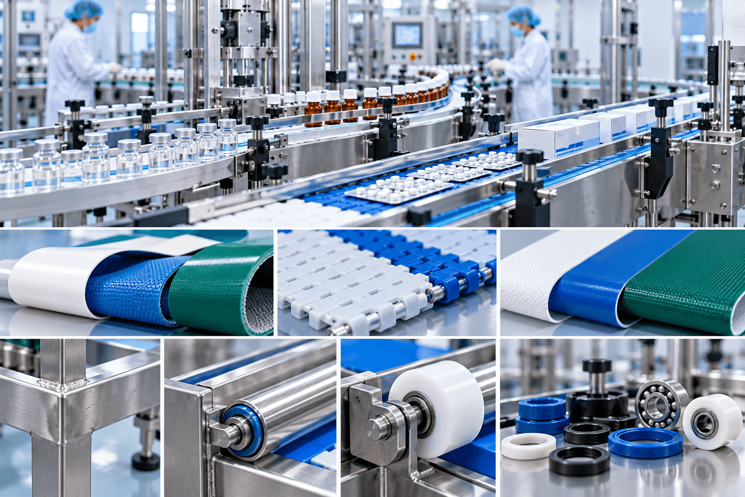 Yêu cầu về vật liệu của băng tải ngành dược phẩm