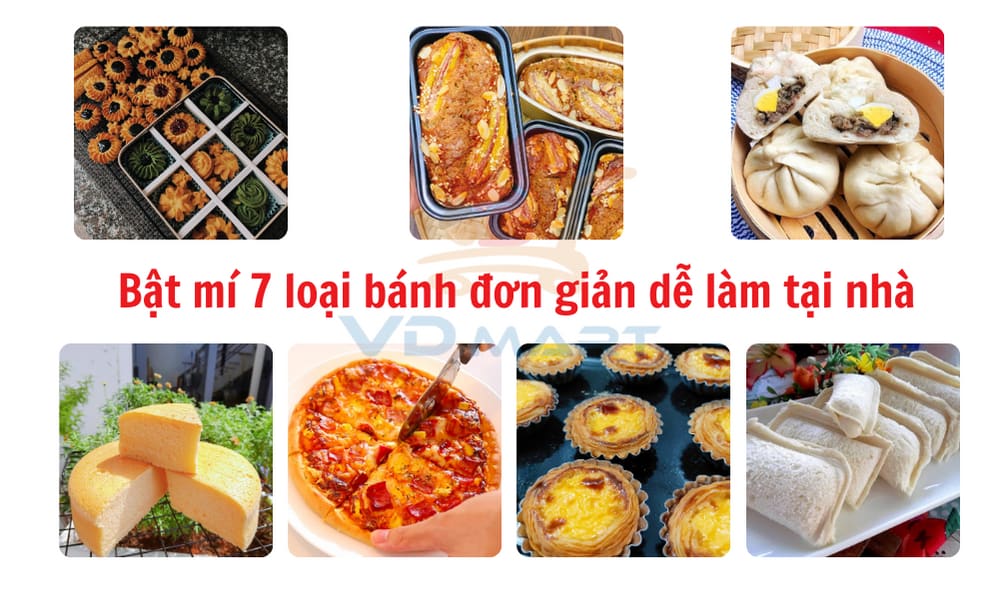 Bật mí 7 loại bánh dễ làm tại nhà cho người mới bắt đầu
