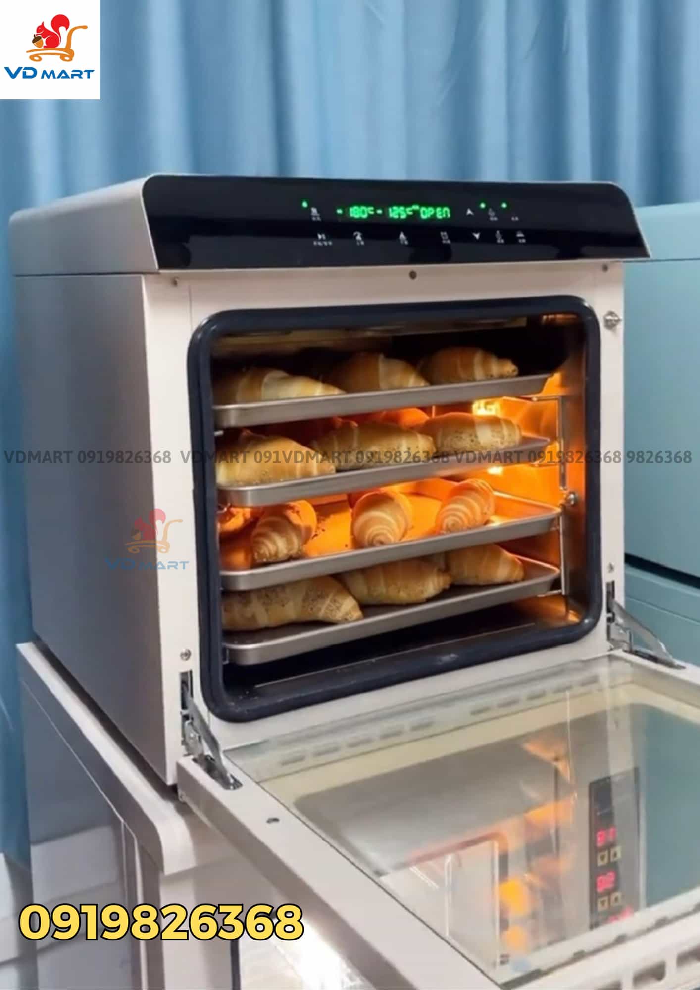 Review Lò Nướng Đối Lưu 4 Khay Ukoeo 80s- Quạt Đảo Chiều