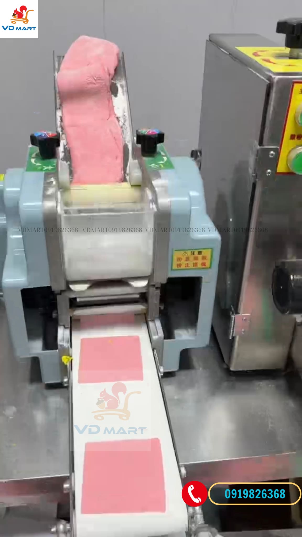 Hình ảnh máy cán tạo hình hoành thánh, mì lạnh