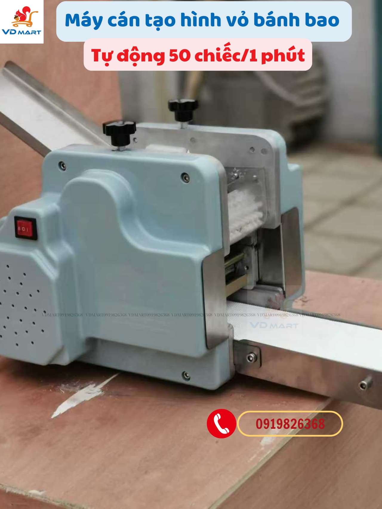Máy cán vỏ bánh bao