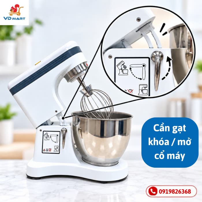 Máy đánh trứng nhồi bột Mixer 7l B7