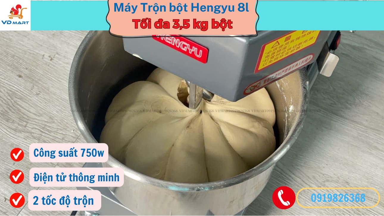 Máy trộn bột Hengyu 8l