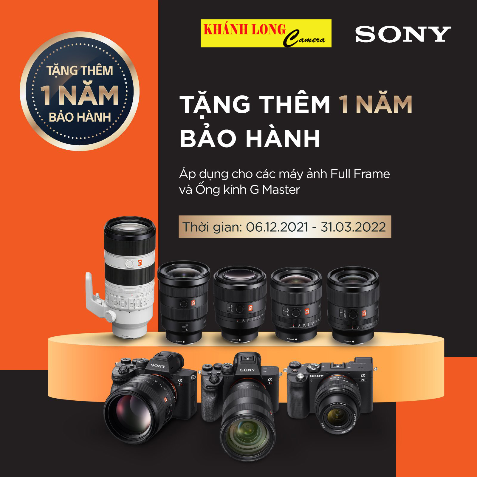 TẶNG THÊM 1 NĂM BẢO HÀNH CHO CÁC SẢN PHẨM CỦA SONY TỪ 06-12 ĐẾN 31-03