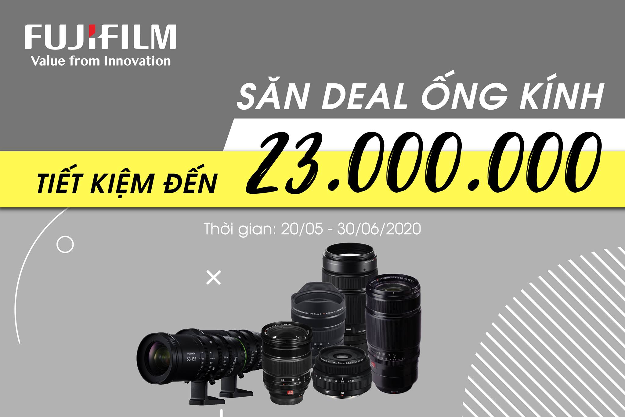 Sở hữu ống kính Fujifilm - Tiết kiệm đến 23.000.000đ